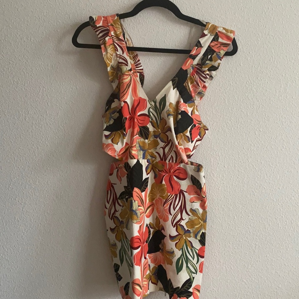 Mini dress with cutouts
